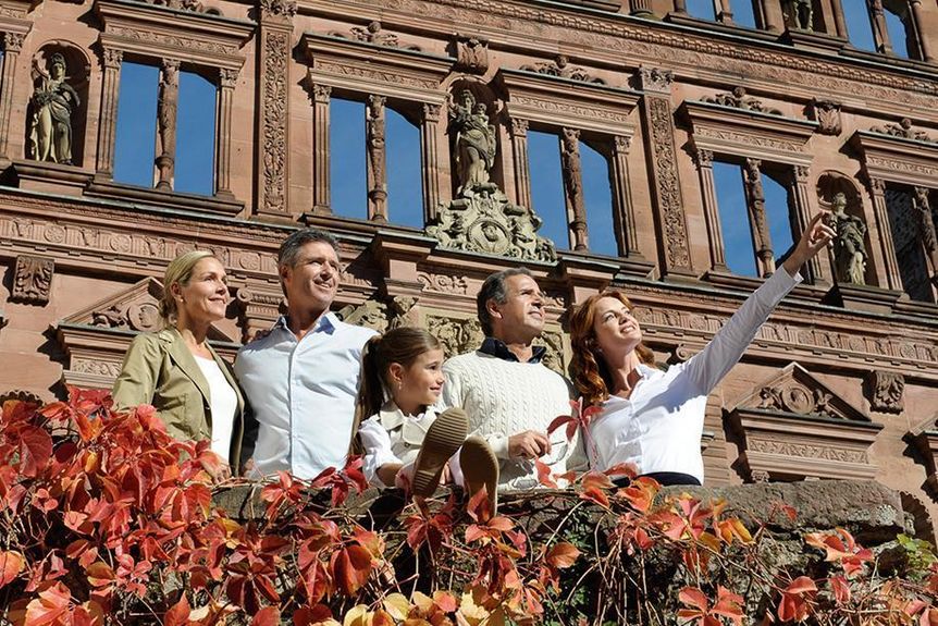 Visitors at Heidelberg Palace