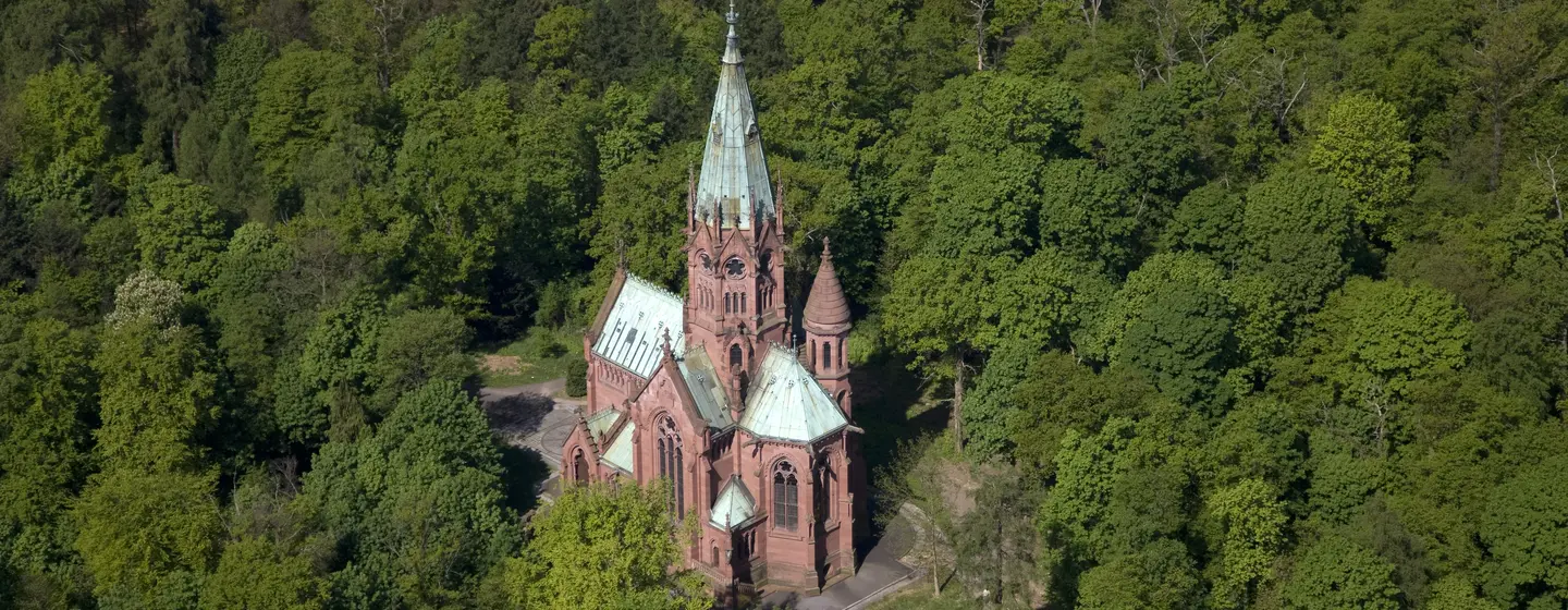 Chapelle funéraire des grands-ducs de Karlsruhe, Vue aérienne