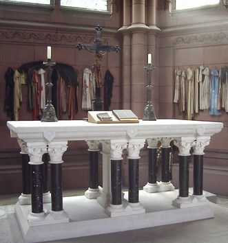 View of the altar in the choir of the Sepulchral Chapel of the Grand Duchy in Karlsruhe